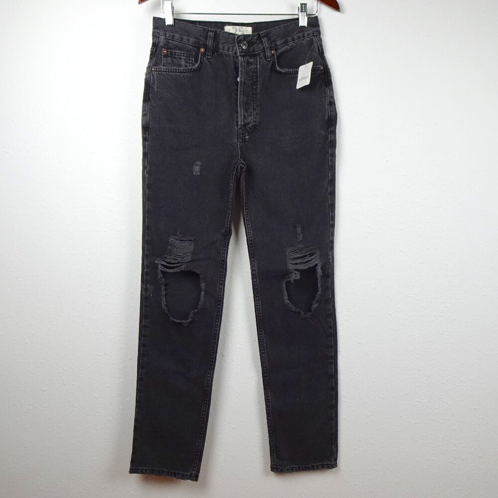 We The Free Black Distressed lasso Jeans